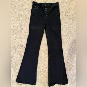 American Eagle Black Flare Jeans (stretchy) Size 8